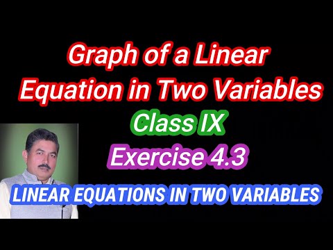 Linear Equation in Two Variables Exercise 4.3 Class IX