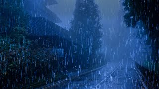 99% Super Relax to Fall Asleep Instantly - Heavy Rain & Thunder Sounds at Night to Deep Sleep, ASMR