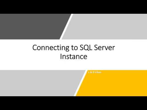 Connecting to SQL Server Instance #sqlserverdba #sqlserveradministrator