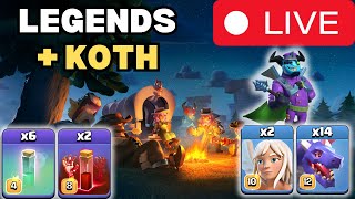 Reset at Rank 43 in Legends!!! I got lucky, but Legends then KOTH, let's go #coclive #live