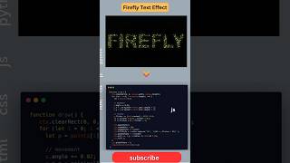 Mesmerizing Firefly Text ✨ — Pure CSS & JS Magic!