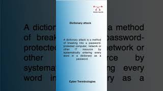 CyberSecurity Definitions | Dictionary Attack