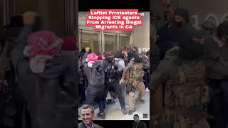 ICE Agents Fight Off Masked Mob in California