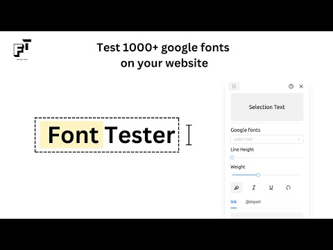 Easiest way to test fonts on your website - Font Tester extension 🚀