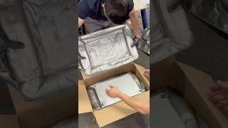 Export packaging method for instruments and equipment, on-site foaming, caulking and cushioning