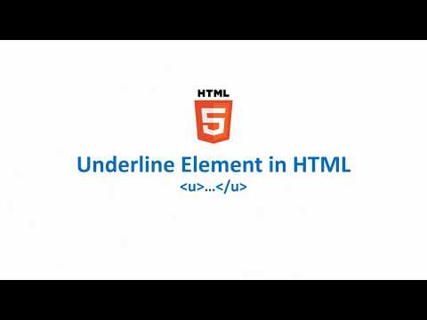 Underline Element in HTML