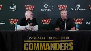 GM Adam Peters and HC Dan Quinn Speak to the Media to Kick Off Commanders Training Camp