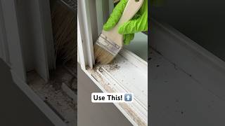 Quick and easy way to clean window tracks! #howto #cleaning #cleaningtips
