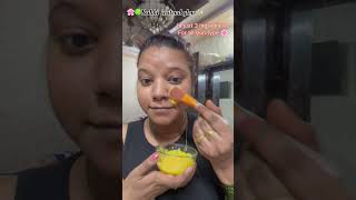 🌼 Besan Haldi Face Pack for Glowing Skin #GlowingSkin #shortvideo  #NaturalSkincare #DIYBeauty