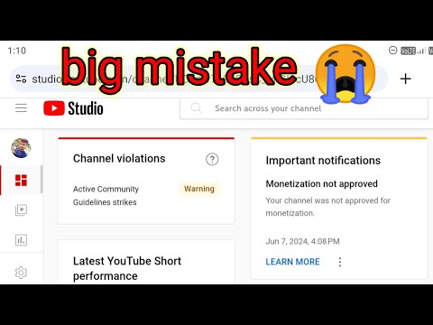 not approve monetization 😭 big mistake @SimpleTechJeet