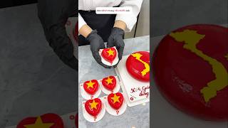 Bánh entremet cờ đỏ sao vàng #bánh #cake #entremet #plantinh #shorts #30thang4