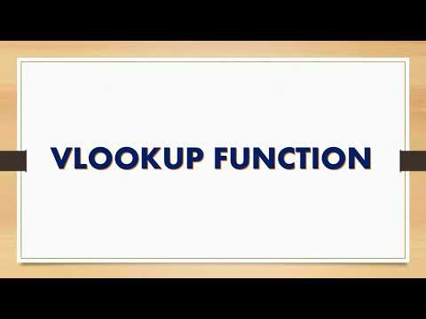 VLOOKUP Function in MS-Excel 2019