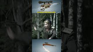 "USSR female soldier VS Nazi Sniper" - WWII Guns #ww2 #war #shorts #viral #film #movie