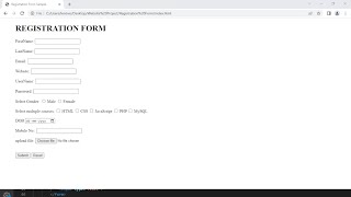 Create a Registration Form | webpage #html #css #video
