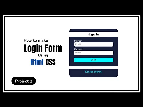 Create Simple Login Form Using Html Css Step by Step  | Project 1 | Pranit Kapse