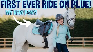 RIDING MY NEW PONY BLUE FOR THE FIRST TIME EVER!!!
