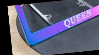 Neo chrome customized license plate frame “QUEEN” #queen #bmw #neochrome #licenseplateframe