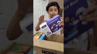Ishan Unboxing the Makeblock mBot Neo with Coding Project Box.