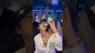 Trying viral Korean hangover relief drink with #soju #sojubomb #koreatown #cocktail #hangovercure