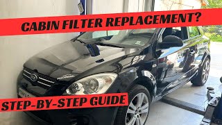 Kia Ceed / Proceed Cabin Filter location replacement