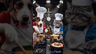 Chef Dog Enters a Cooking Contest! 🏆🐶 Can He Handle the Heat? #Shorts