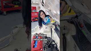 Oil filter relocation kit