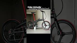 ♣ Crius Velocity 22" Folding Bike With Carbon Trispokes Shimano Tiagra Matte Black Lightweight Setup