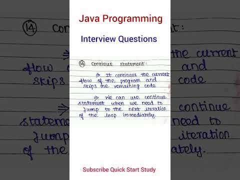 Java Interview Question & Answer | continue statement  #java #programming