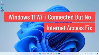 Windows 11 WiFi Connected But No Internet Access Fix
