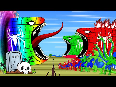 Evolution Of SPIDER GODZILLA & KONG vs Team Boss BLOOP: Size Comparison | Godzilla Cartoon Animation