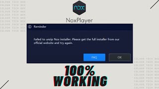 How to Fix install problem NOX Player. failed to unzip nox player installer stuck.