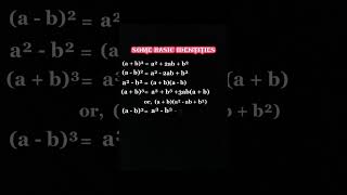 Some Basic Identities #maths #algebra #mathematics #trignometryclass10 #jeemains #jeeadvanced