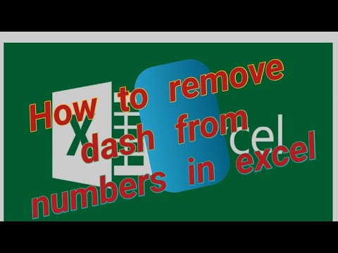 How to remove dash from numbers in msexcel #shorts