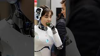 Humanoid Robot Tries Fruit for the First Time! 🍎 #FutureLiving #AIInAction