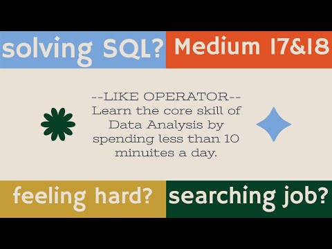 SQL Queries for Beginners "Medium 17&18 Group by, Like operator and Conditions" Hospital Dataset.