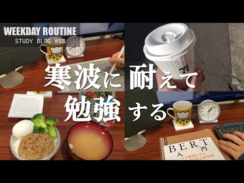 寒波に耐えて勉強する社会人の平日ルーティン #88