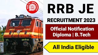 RRB JE 2023 Notification | RRB JE Recruitment 2023 | RRB JE Vacancy 2023 | RRB JE Notification 2023