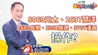 8069元太、2637慧洋、2603長榮、2351順德、3707漢磊操作?｜2022/04/19｜徐照興 分析師｜台股龍捲風