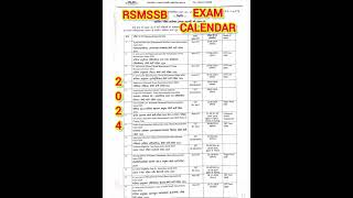 RSMSSB EXAM CALENDAR 2024 || RSMSSB की 31 भर्तियों की एग्जाम डेट || RAJASTHAN BHARTI EXAM DATES #cet