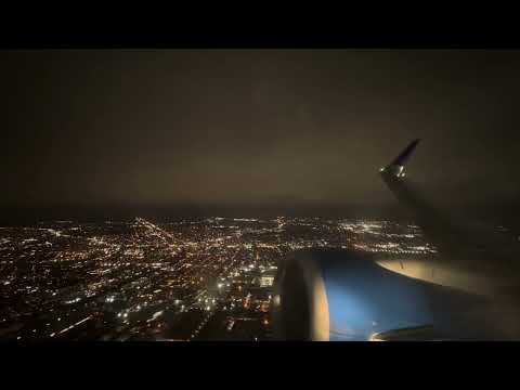 UA1909 bumpy and foggy late evening takeoff EWR