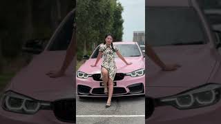 with pinky✨#car #pinkcar #cargirl