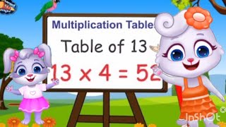 Multiplication table of 13 #multiplicationtableof2to20  #multiplication_tables  #tableof13
