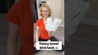 Cute towel bird hack #homedecor #lifehack #hack