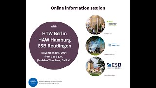 Meet the universities: HTW Berlin, HAW Hamburg and ESB Reutlingen