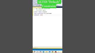 🧠 Change DEFAULT Constraint in SQL in 60 Seconds! #shorts