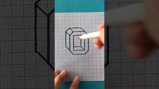 3D drawing letter O #3ddrawing #3ddrawingeasy #drawing #art #3dtrick #howtodraw #3d