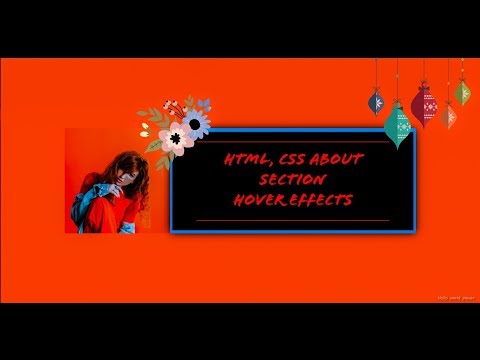 HTML, CSS, ABOUT SECTION HOVER EFFECT JUST CSS. CSS BUTTON