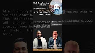 “🤖✨ Discover the Future of Real Estate Marketing with AI! 🏡 Join me and Mike Shapiro, the visionary