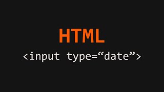 Input Show Date Control HTML Example