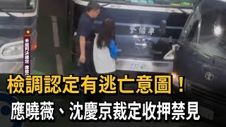 被認定有逃亡意圖 應曉薇、沈慶京裁定收押禁見－民視新聞